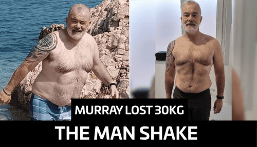 Murray lost 30kg in 8 months using The Man Shake Choc Chip Cookie Dough — before & after
