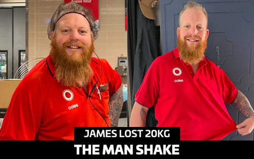 20kg Gone! See How James Transformed Her Life in ONLY 12 Weeks with The Man Shake Choc Mint